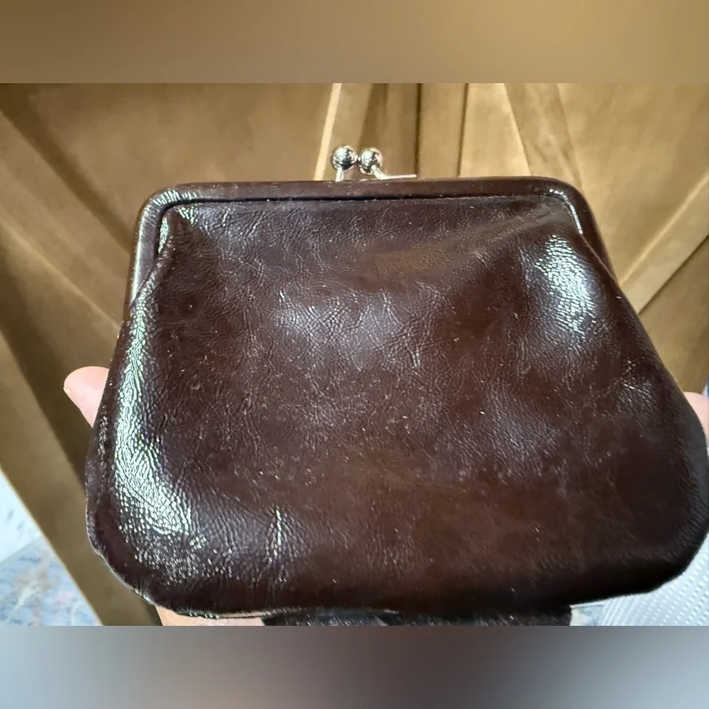 Brighton Preloved Brown Patton Floral Leather Clutch - Picture 4 of 9